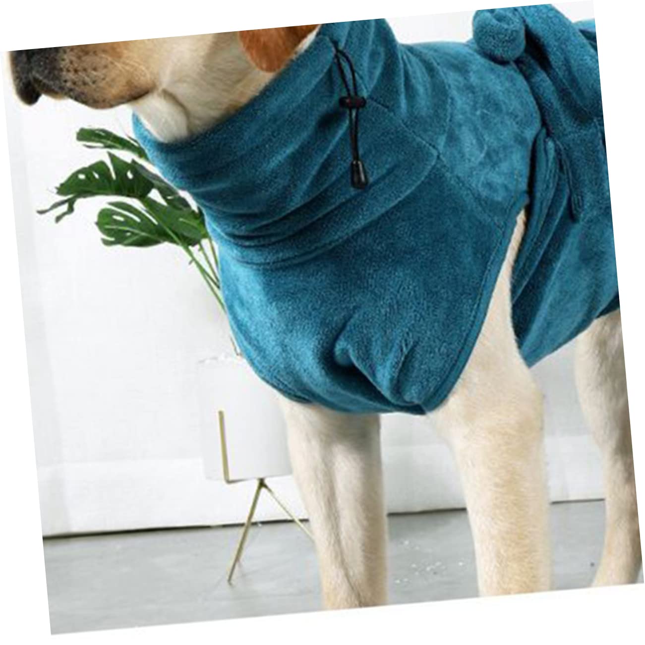 ORFOFE Hundebademantel Schnelltrocknend mit Taillengürtel, Grün, Nylon | Welpen und Hunde, 2-4kg bis 10-15kg, Weich und Warm, für Winter dem Baden
