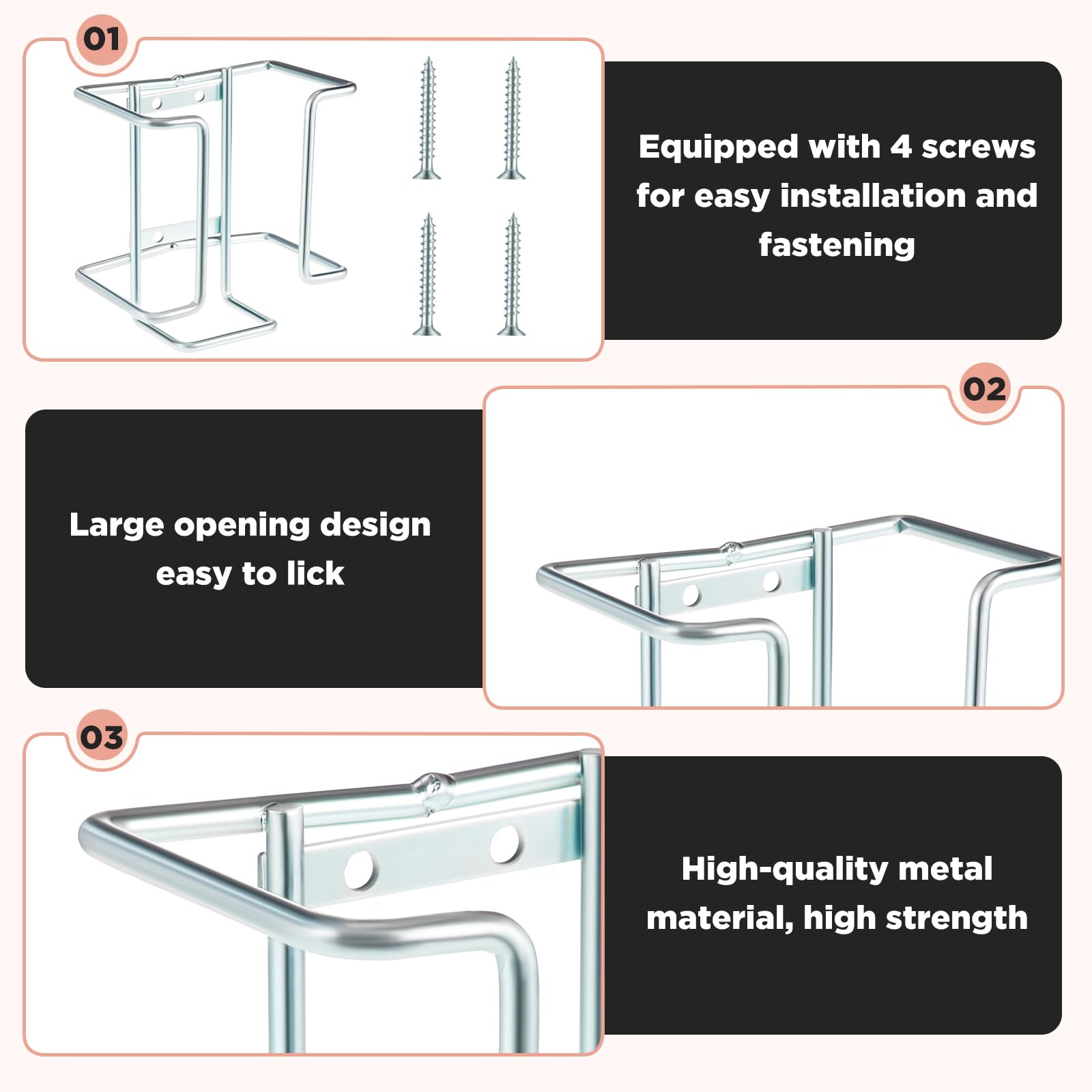 Teenyyou Paquete de 4 soportes para bloques de sal de 4 libras, soporte de bloque de sal y mineral para bloques de ciervo, soporte de alambre para lamer de sal de ciervo, bloque de sal de ciervo,