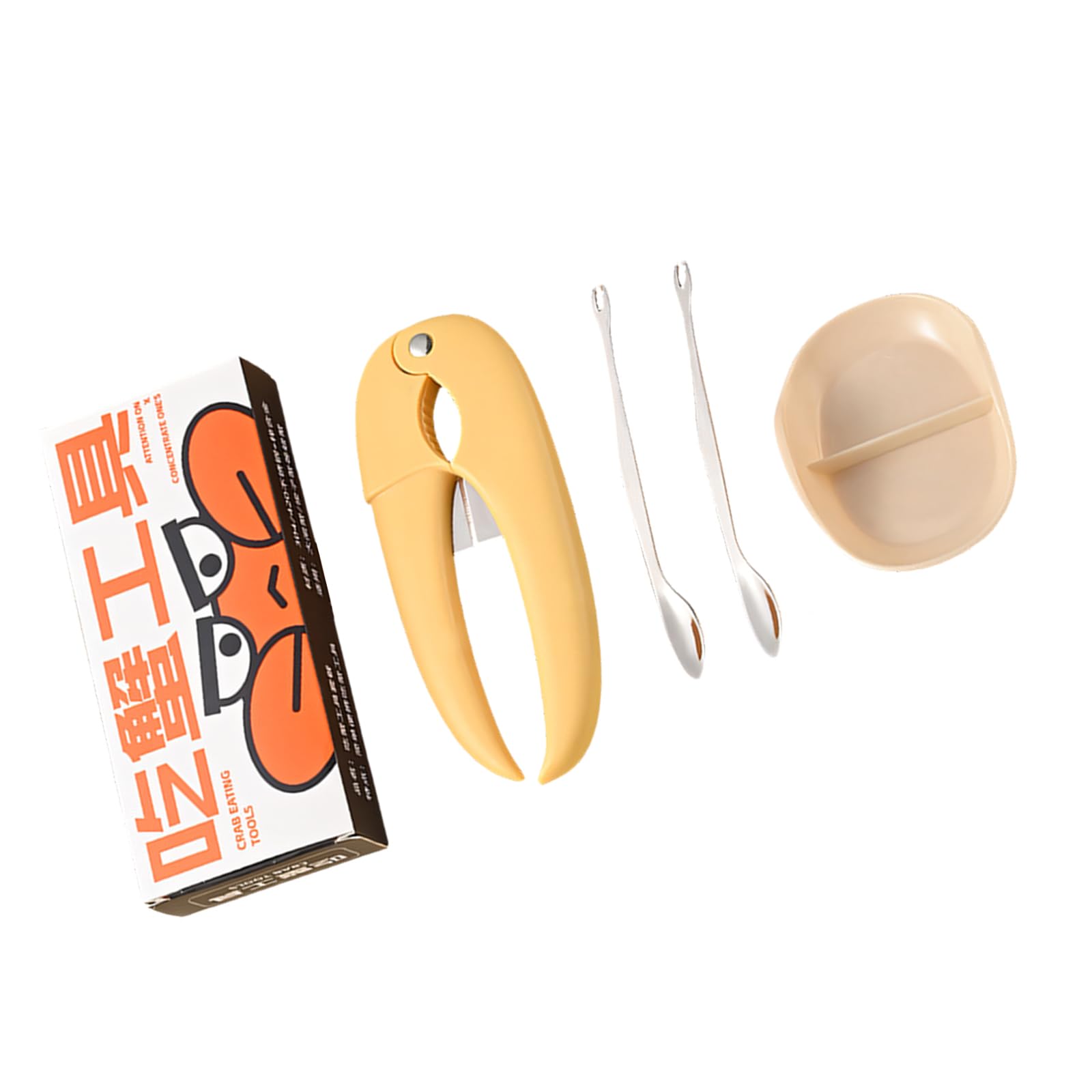 Zxfdsfdbnm Ergonomic Crabs Crackers and Pick Set for Home and Restaurant Use Stainless Steels Gadget for Shell Removal Simple Shrimp Utensils