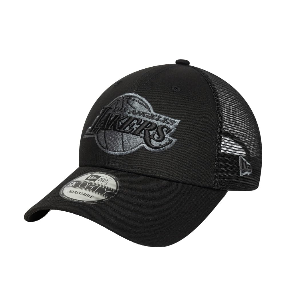 New Era Unisex Black 9Forty Adult's Nba Los Angeles Lakers Trucker Mesh Baseball Cap Hat
