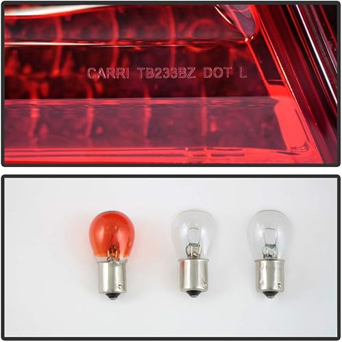 Miniatura 7 de ACANII - Para 1996-2002 Mercede-Benz W210 E300 E320 E430 E55 Luces traseras LED transparentes rojas Juego de lámparas de freno izquierda y derecha
