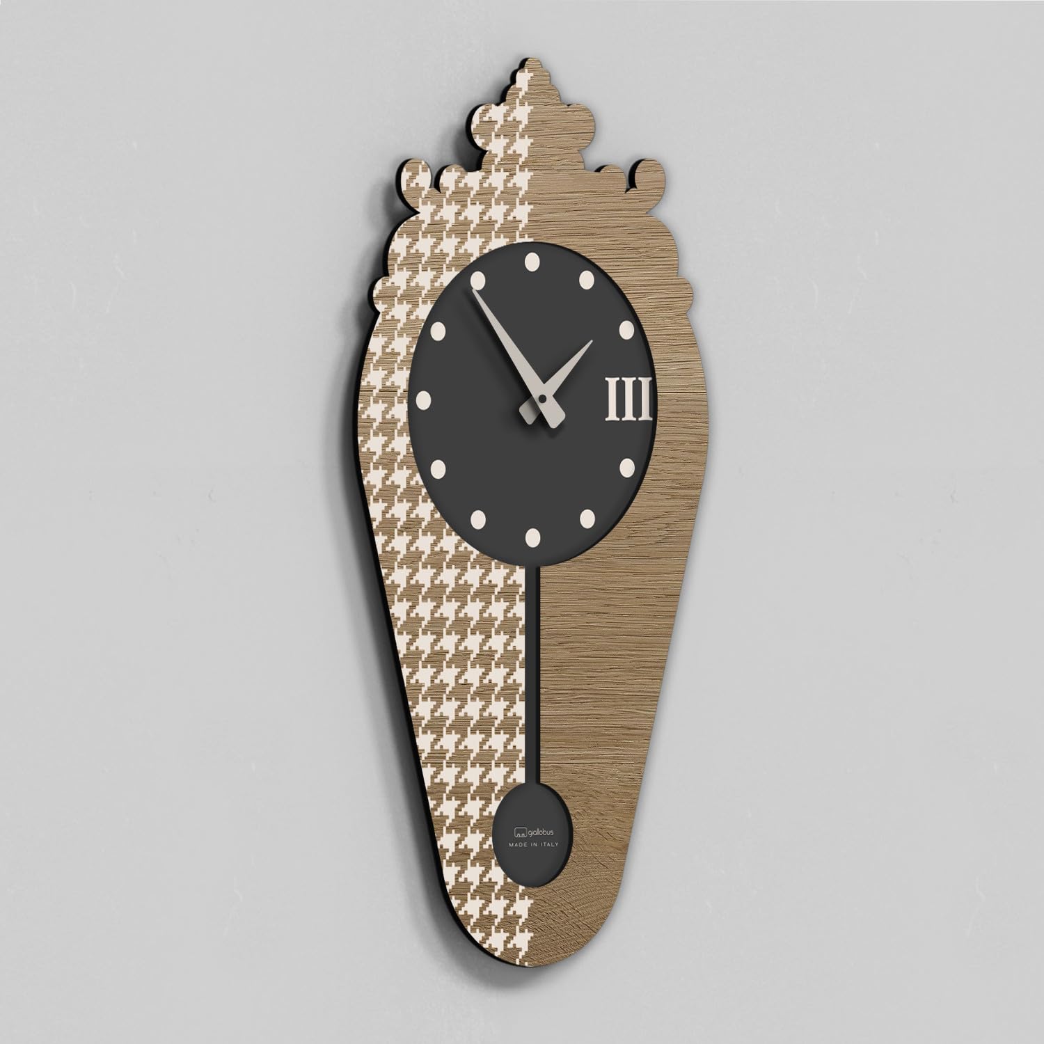 Giallobus - Premium-Uhr - Liberty - MDF-Holz - 23x45-06 - Aztec - Italienisches Handwerk – geräuschlos – Geschenkidee – modern