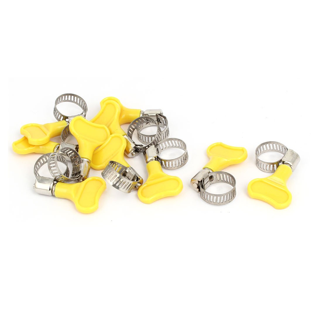 Aexit 9mm-16mm Adjustable Clamps Worm Gear Pipe Clip Hose Clamps Fastener Strap Clamps 10 Pcs