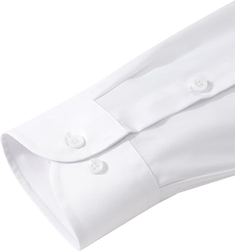 Miniatura 5 de Alimens & Gentle Camisas de vestir para hombre, manga larga, elásticas, sin arrugas, con botones