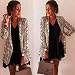 Mujeres Blazer Elegante Oficina Traje de Chaqueta Outwear Casual STRIR (Estampado de...