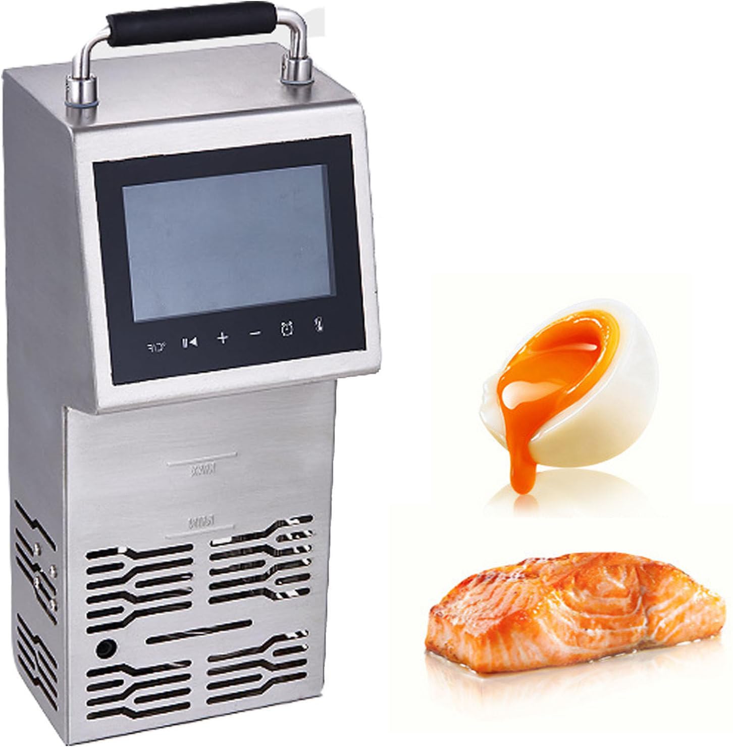 Procesador Molecular termostático de 80 l/h, máquina de vacío, Olla de circulación por inmersión de Calentamiento rápido de 2000 W con Pantalla de Tiempo de 99 h y Ciclo del Agua 3D.