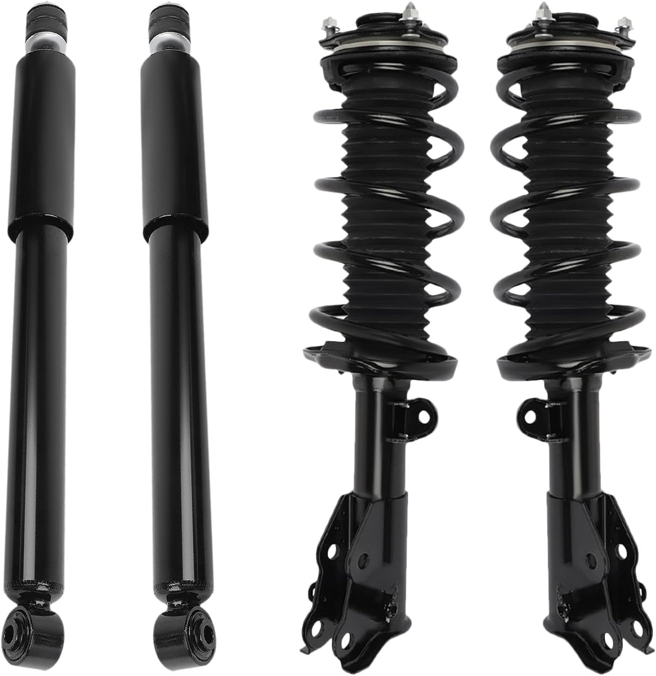Front and Rear Shock Absorber Assy Fits for 2012 for H-onda Civic EX Coupe 2-Door, 172928/11323 Complete Struts with Coil Springs and Gas Shocks Absorbers (Set of 4)