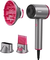 Vista 1 de High-Speed Hair Dryer 110,000 RPM, 1875W Ionic & Plasma Blow Dryer with Diffuser, Concentrator & Comb, 550 Million Ionic Hairdryer with Cool Shot