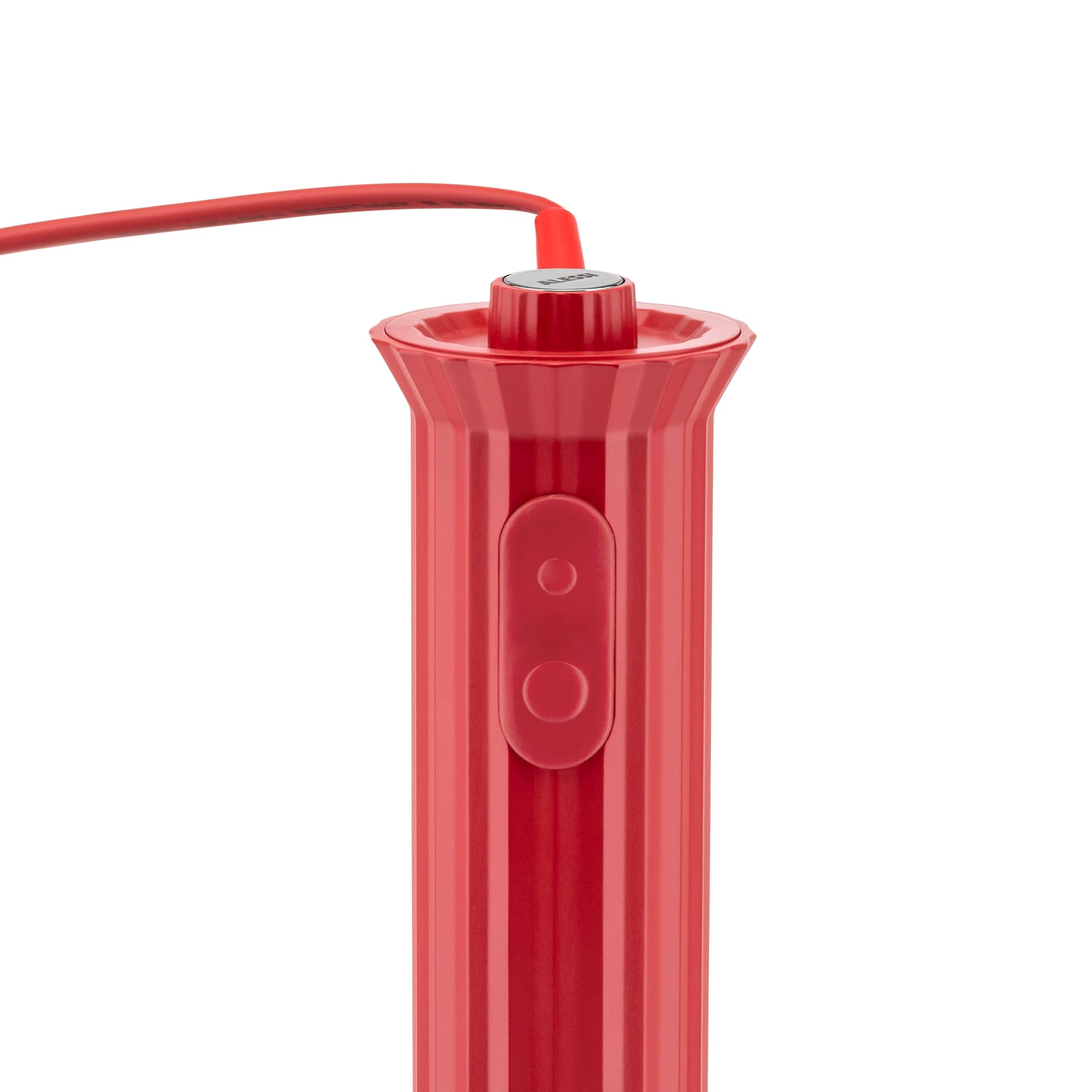 Alessi Plissé MDL10SR/US - Batidora de mano con jarra medidora, batidor y picador en resina termoplástica, enchufe estadounidense ‍200W, rojo