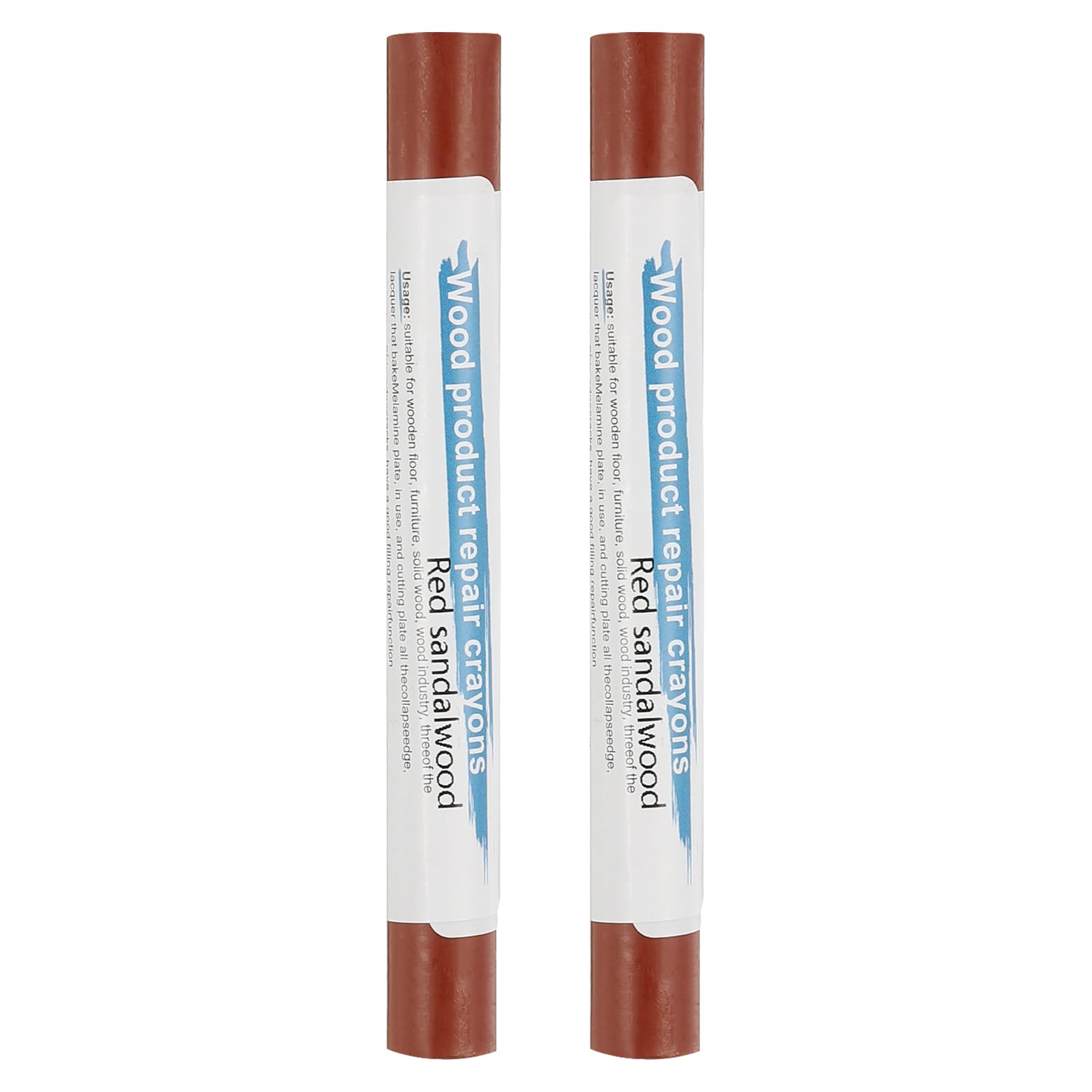 PATIKIL Furniture Repair Crayons, 2 Pcs Wax Wood Filler Sticks Wood Wax Crayons for Scratches Wood Floor Holes Tables Red Sandalwood