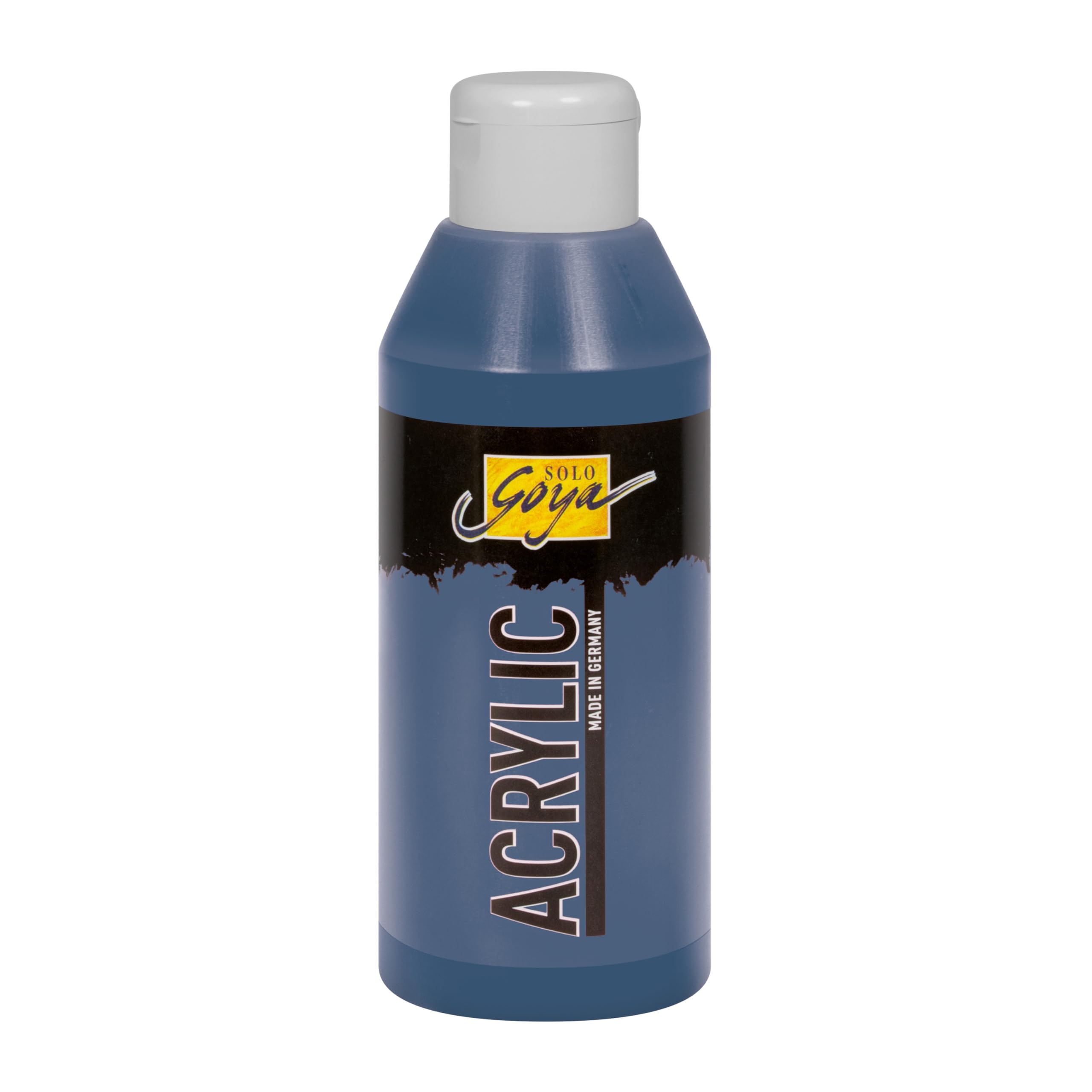 KREUL 84225 - Solo Goya Acrylic paynesgrau, 250 ml Flasche, cremige vielseitig einsetzbare Acrylfarbe in Studienqualität, auf Wasserbasis, schnell und matt trocknend, gut deckend, wasserfest