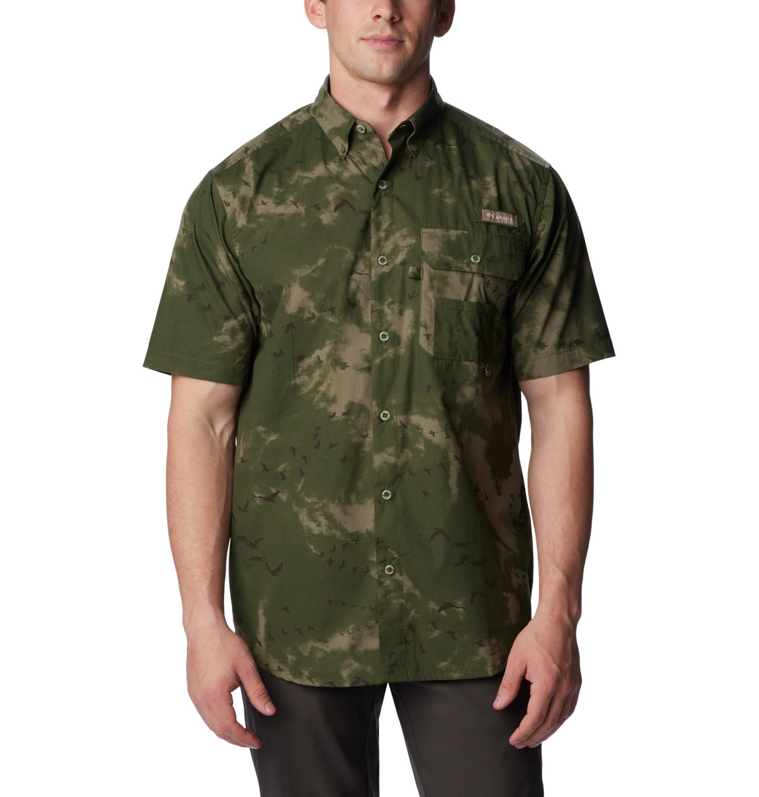 Columbia mens Super Sharptail Short Sleeve Shirt Button Down Shirt