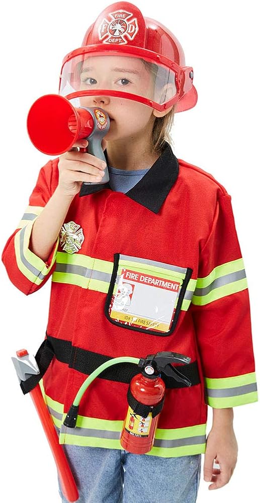 Buy Kids Fireman Costume Role Play Dress Up with Firefighter