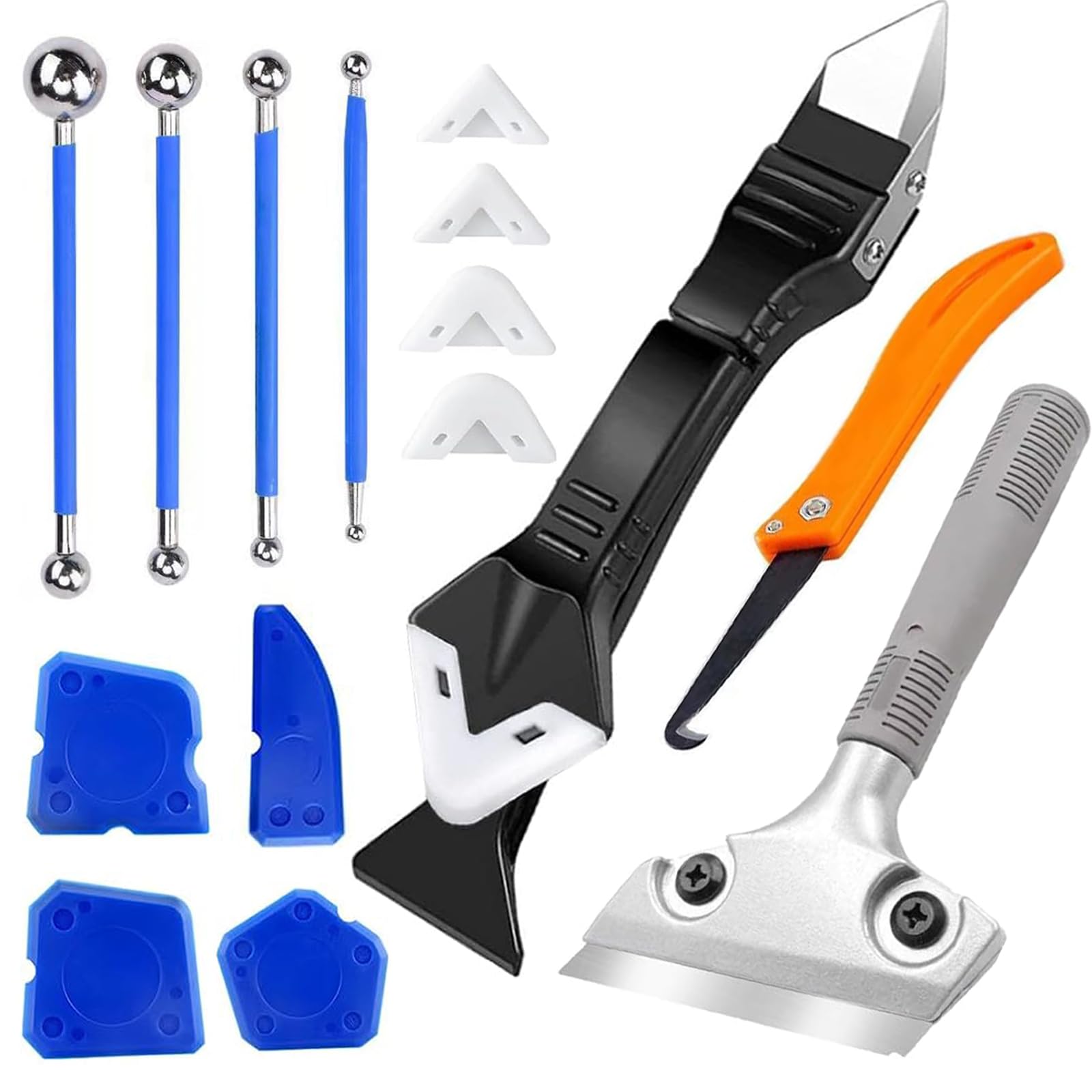 Kit 5 Spatole Per Stuccatura Professionale - Per Sigillanti Silicone E Acrilico, Lisciatura Perfetta - Foto 6