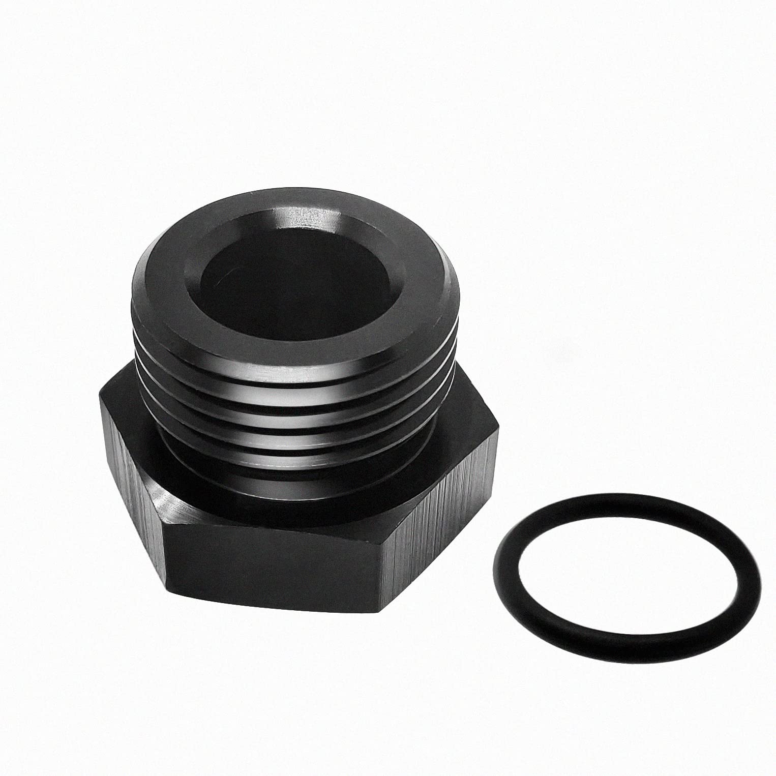 STEBER 10AN O-Ring Boss Port Plug Aluminum Male Fuel Fitting Adapters Hex Head Black Anodized With AN 10 ORB