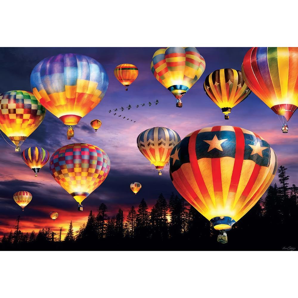 Puzzle da 5000 pezzi con mongolfiera, pieno di sfide intellettuali, adatto per gli appassionati di puzzle e giochi educativi per la famiglia