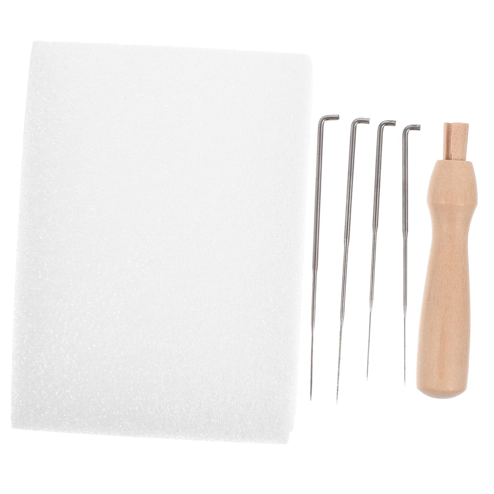 OSALADI 1Set Felt Needle Felting Pad Portable Cushion for DIY Craft Projects Includes Needles and Handle for Felt Accessories and Needlework