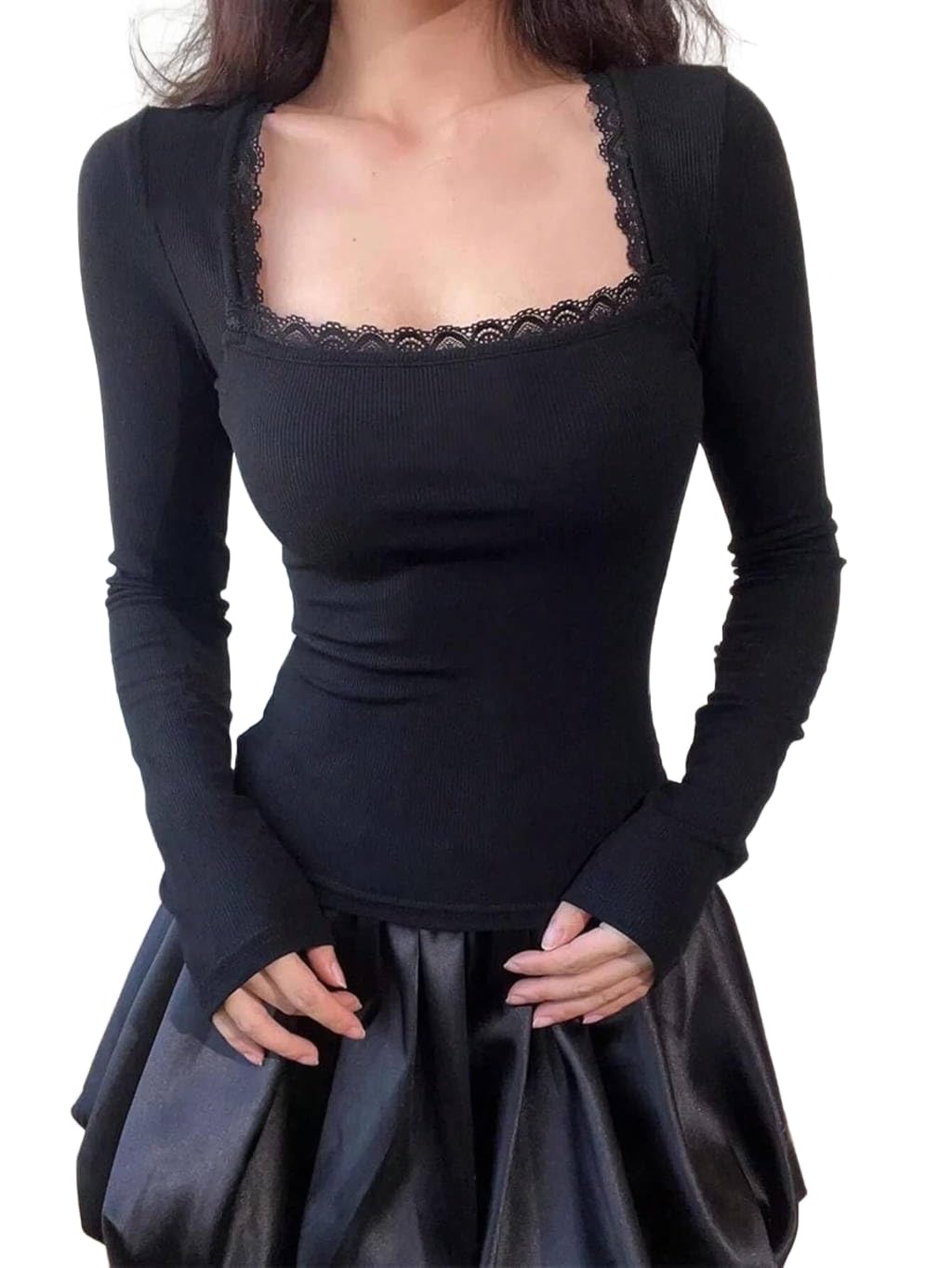 istyle can Women’s Ribbed Square Neck Puff Sleeve Top | Stretchable Regular Length for Girls & Women| Stylish Casual & Office Wear Top for Daily-picture-23