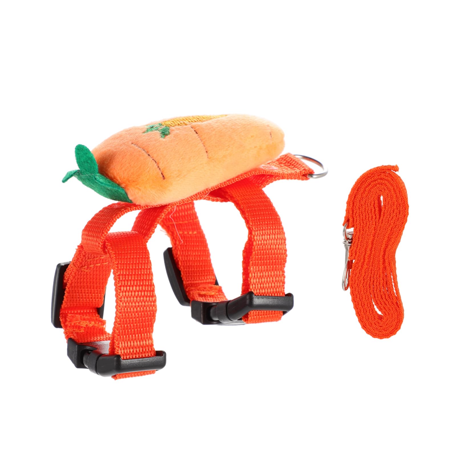 Yardwe 1Set Cat Harness and Leash Wear Resistant Traction Rope for Kittens Easy to Put and Off for Outdoor Walks Lightweight Cute Carrot Design