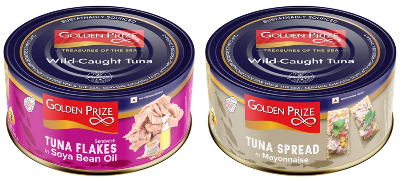 Golden Prize Combo - 1 x Tuna Sandwich Flakes in Soyabean Oil and 1 x Tuna Spread in Mayonnaise (2 x 185gms Each)-image-13