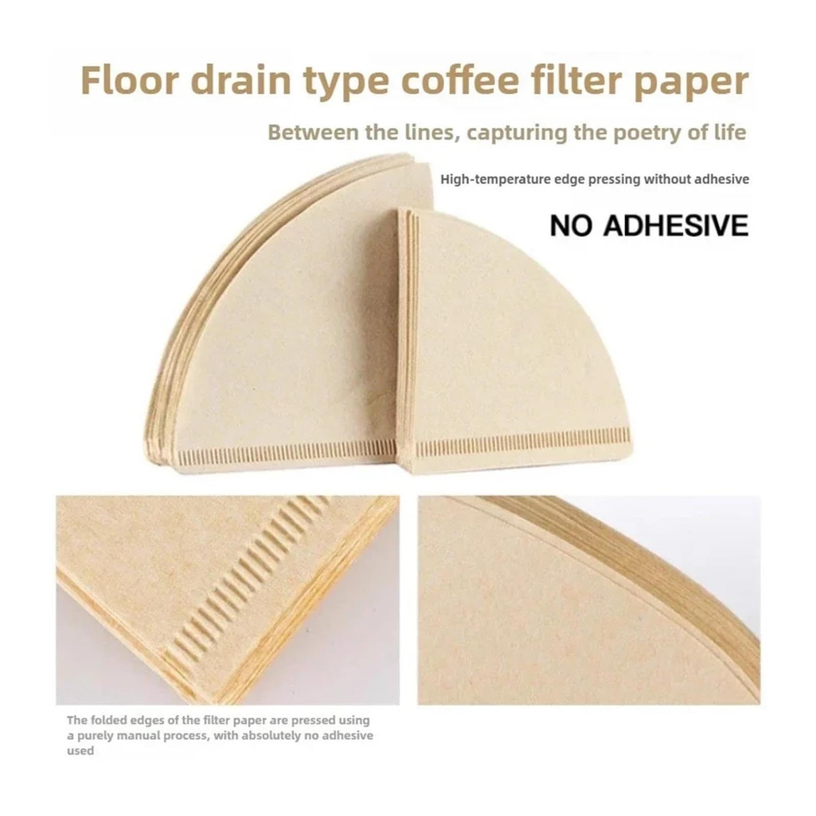 50/100/200 Stück Einweg-Kaffeefilterpapier – Natürliche Kegelfilter(White 200pcs)