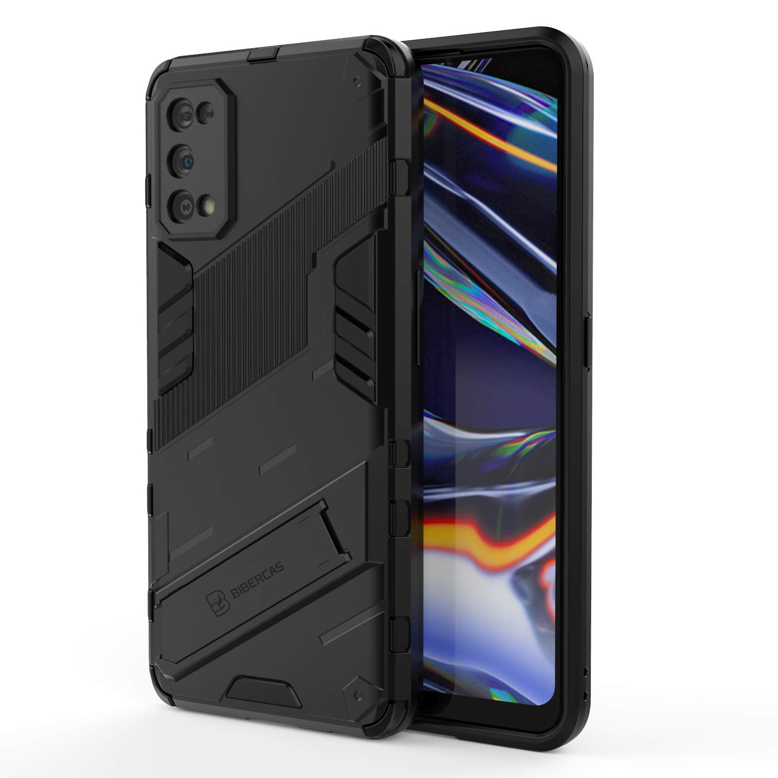 TingYR Cover per Realme 7 PRO, Supporto Anello Rotante a 360 Gradi, Cover Telefono Antiurto in TPU/PC, Custodia per Realme 7 PRO.(Rosso