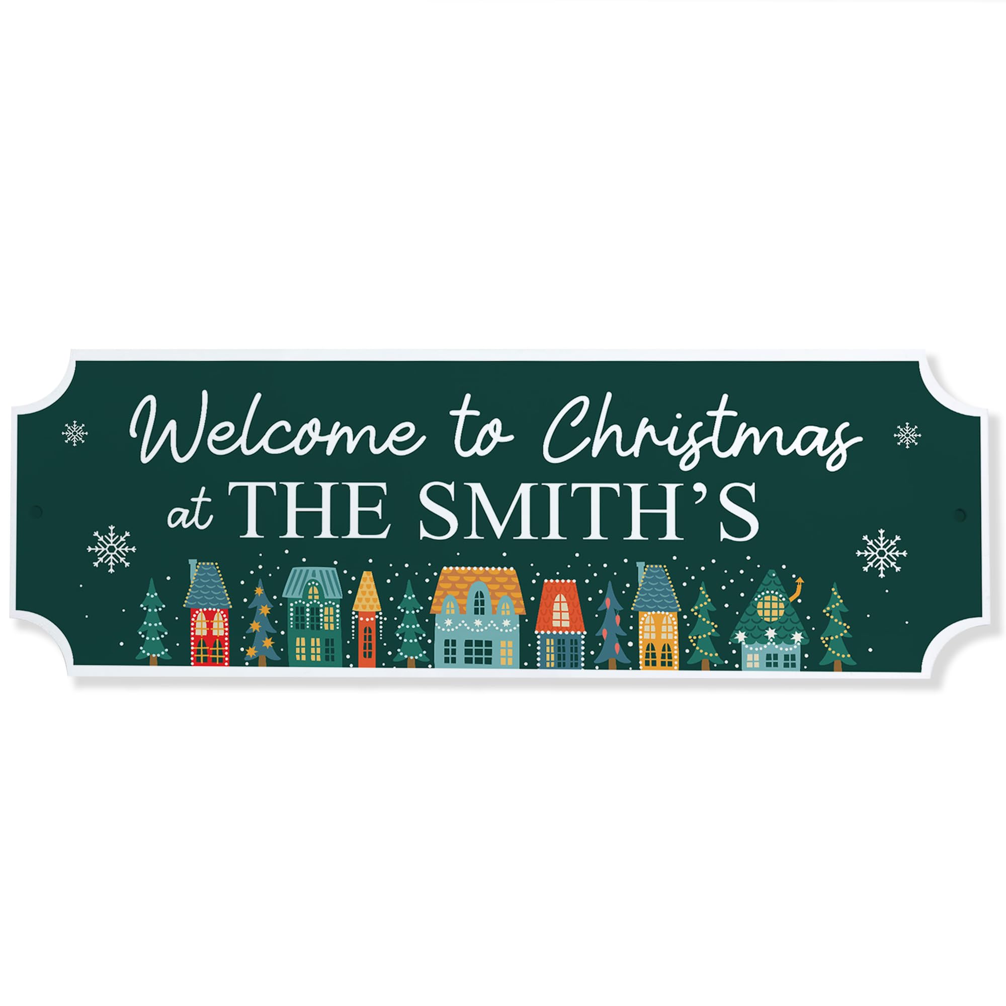 Red Ocean Cute Christmas Decoration Christmas at the 'Surname' Plaque For Family Couple New Home First New Home Decoration Keepsake