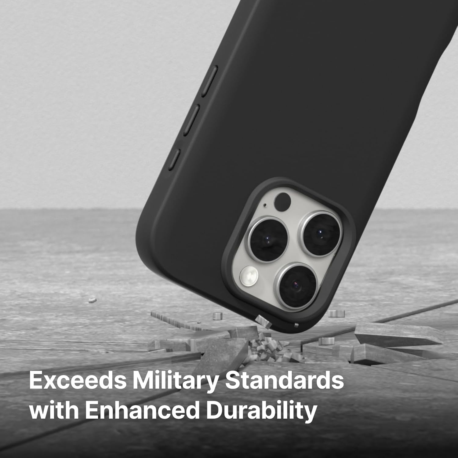 RhinoShield Case Compatible with Magsafe for iPhone 16 Pro Max | SolidX - Reinforced Shock-Absorbing Slim Design Protective Cover with 3.5M / 11ft Drop Protection - Classic Black