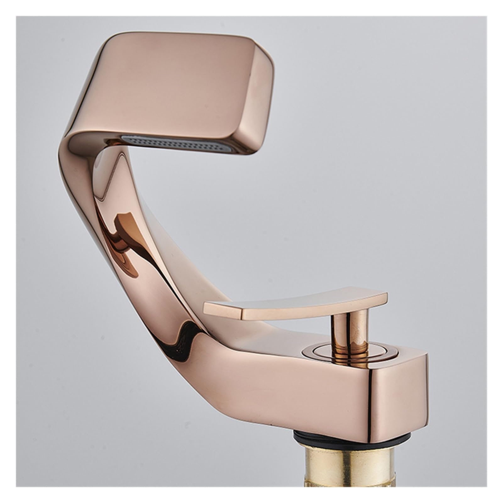 Mitigeur lavabo évier robinet chaud et froid salle de bains rose gold