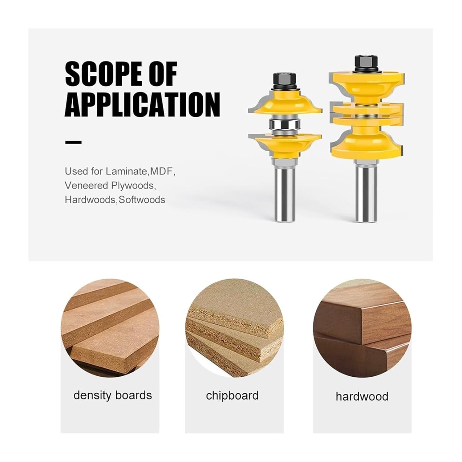 3pcs 8/12/12.7mm Shank T-Sloting Router Bit with Bearing Wood Slot Milling Cutter T Type Rabbeting Woodwork Tool .26127