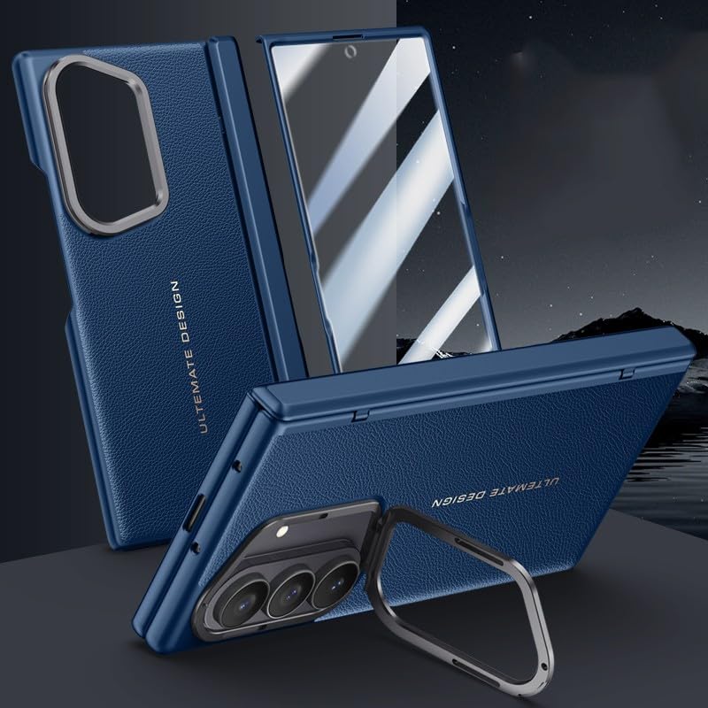 Housse Samsung Galaxy Z Fold 6 bleu pour regarder vos vidéos en mode mains libres