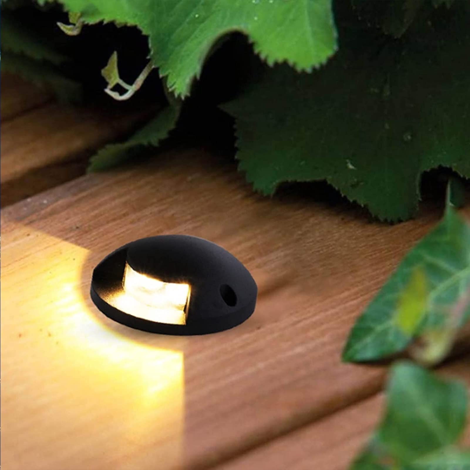 LED Foco Empotrable Al Aire Libre - Luces Led Suelo Terraza Exterior, Luces De Suelo Empotradas LED A Prueba De Agua IP67, 1 Transmisión De Luz Lateral Luces Enterradas Para Exteriores(Warm White,3W A