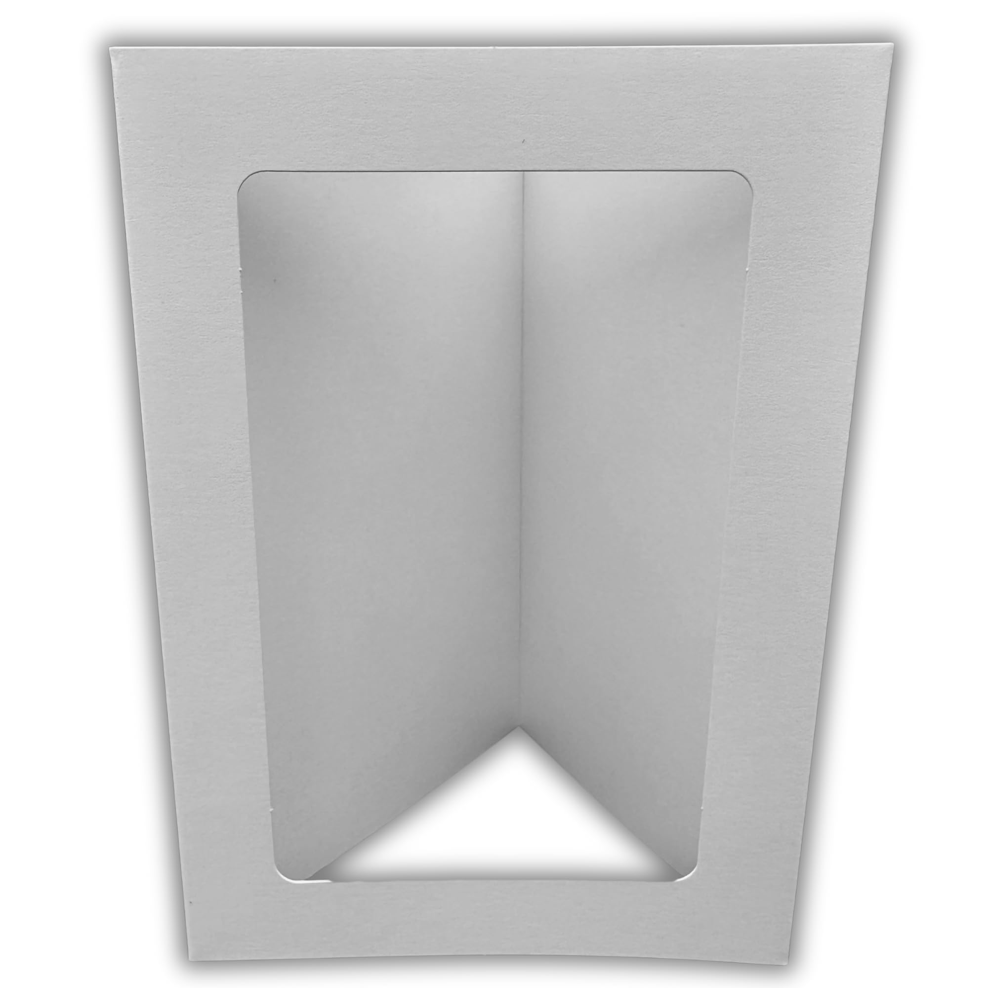 Stella Weds 10 Pack A6 White Rounded Oblong Aperture Card Blanks & Envelopes, Tri-Fold - Image 4
