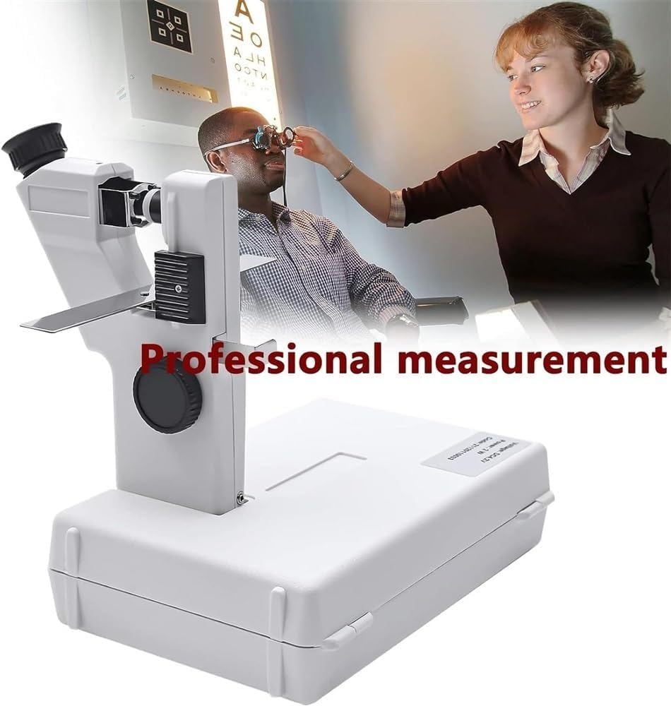 Macchina optometrica elettrica Portatile, frontifocometro Ottico con Lettura Regolabile e Scala precisa, Test Lenti da 20 mm a 80 mm, oculare Regolabile intervallo 0~+15D (-15D).