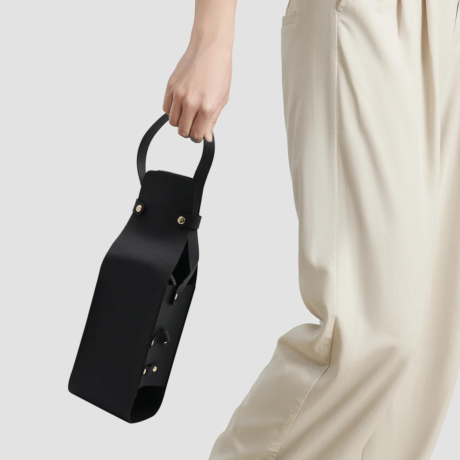 Weinbeutel PU Leather Wine Tote Carrier with Handle