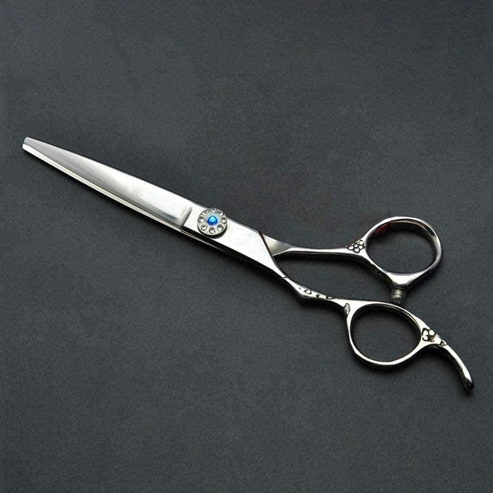 Tijeras de peluquería Profesionales 440c de Acero Inoxidable con Mango Giratorio de 360 Grados y diseño ergonómico. Set de peluquería para el hogar.
