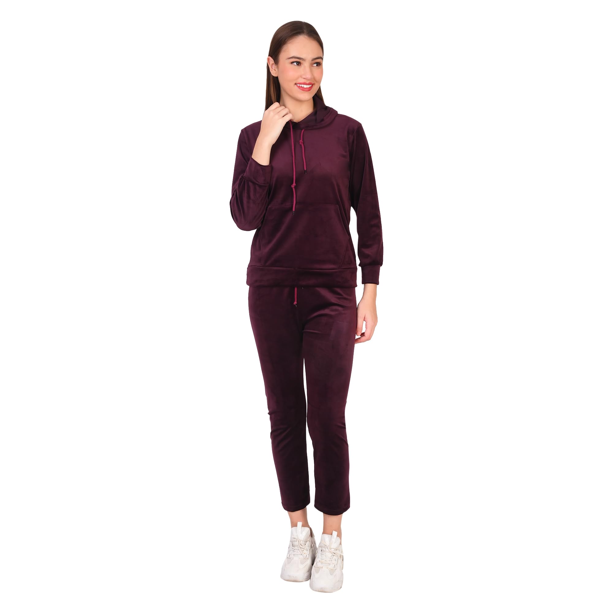 women 2 piece outfits lounge velvet sweatsuit sets sweatshirt fall fashion sweatpants with pockets