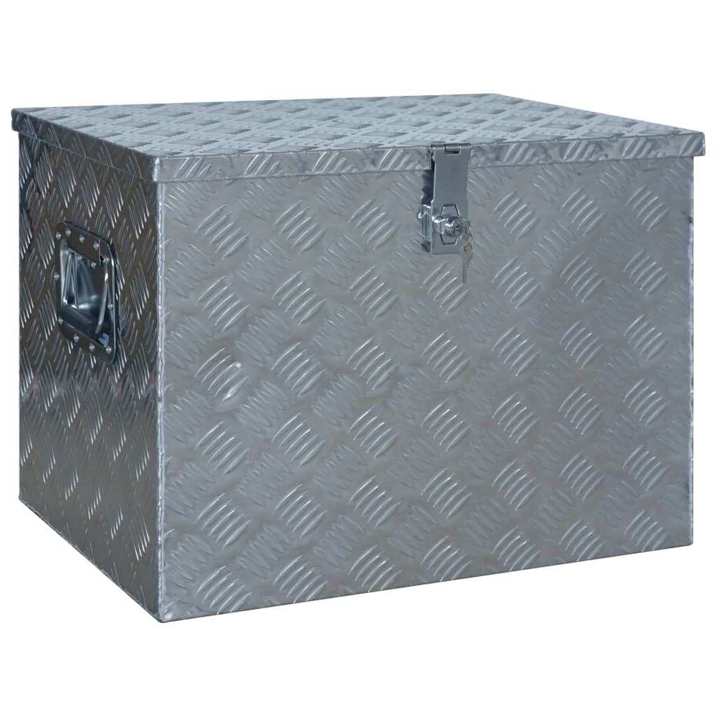 vidaXL Caja de Aluminio Organización Almacenamiento Herramientas Taller Garaje Bricolaje Ferretería Casa Hogar Jardín 610x430x455 mm Plateada