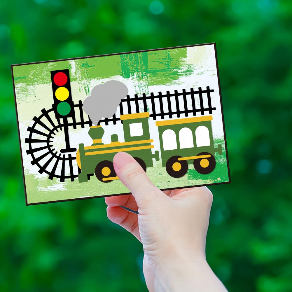 GLOBLELAND Train Tracks Cutting Dies for DIY Christmas Scrapbooking Railway Locomotive and Train Cargo Box Metal Die Cuts Flowers Plants Cut Stencils for Card Making Embossing Halloween Craft Decor - Image 4