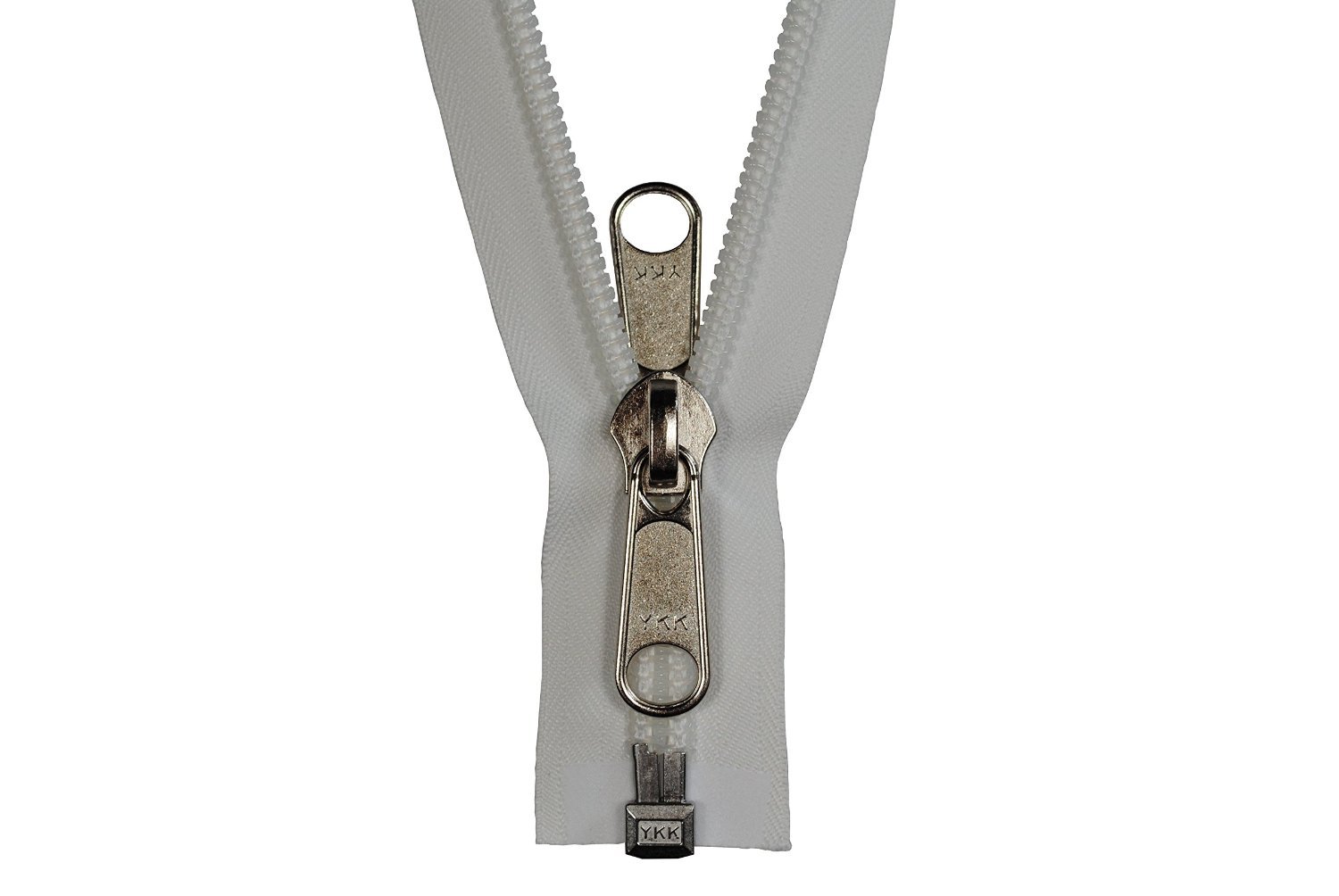 YKK starker Reißverschluss 260 cm 10 mm Spirale Doppelgriffschieber für Persenning Zelte Rohweiß hell Elfenbein Küche, Haushalt & Wohnen