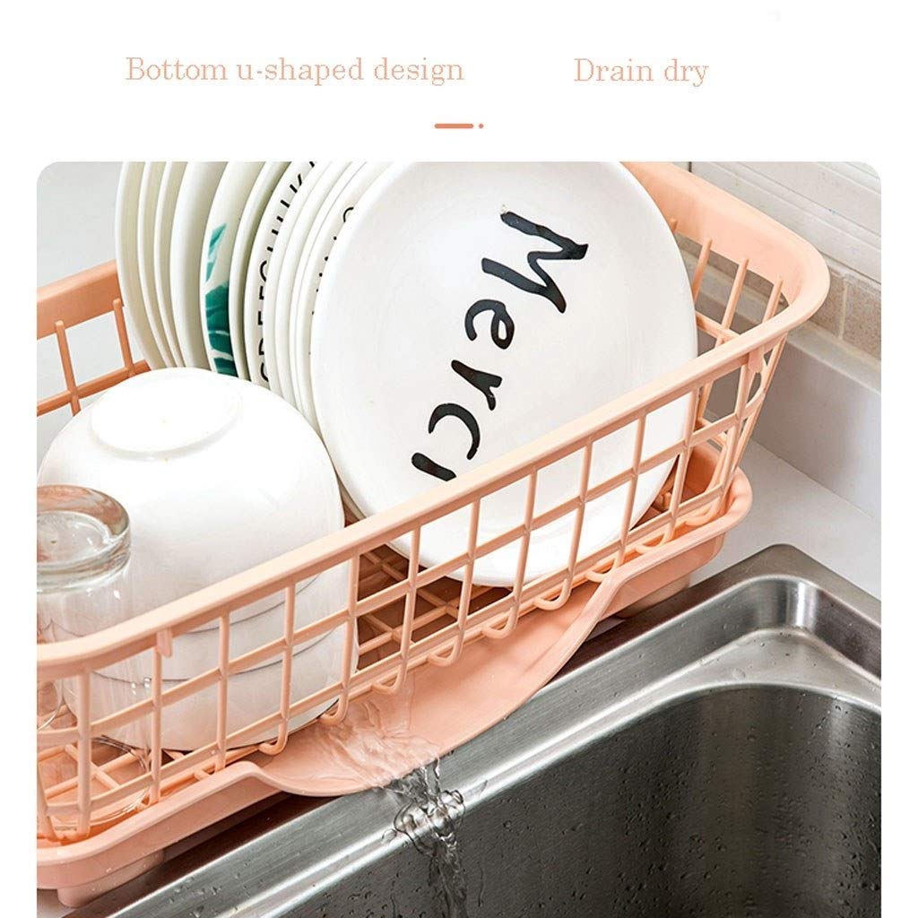 Geschirrkorb Haushaltsgeschirr Storage Rack mit Essstäbchen Käfig Haushalt Abnehmbare Teller Abfluss Gestell Küche Plastikgeschirr Regal Geschirr Trocknen Organizer und Utensilien Besteckhalter-Rack G