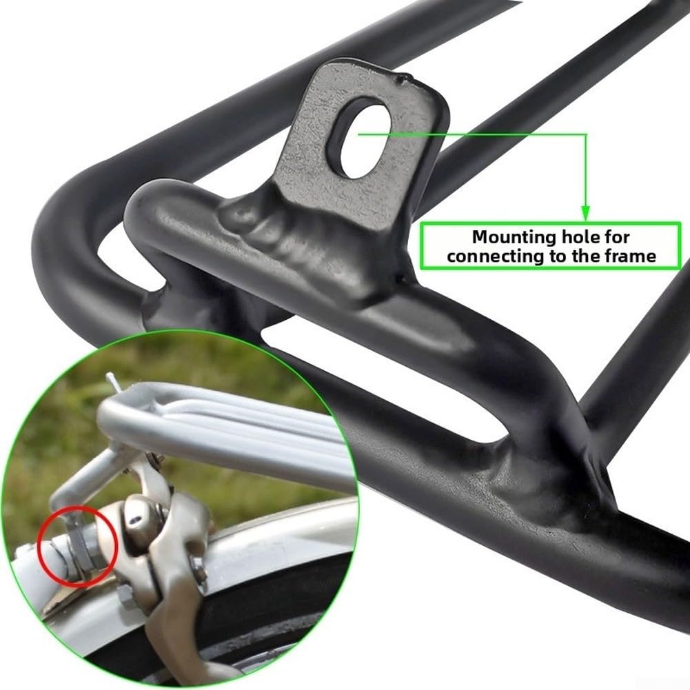 Fahrradträger aus Aluminiumlegierung, zusammenklappbar, mit einfachen Rädern, für Brompton-Reifen, Gepäckträger für Gepäckrahmen, leicht, stabil