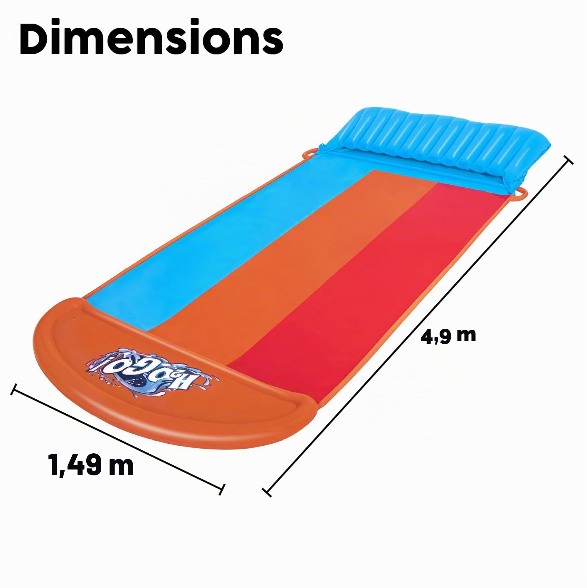 H2O GO 16'/4.88m Tsunami Splash Ramp Triple Slide