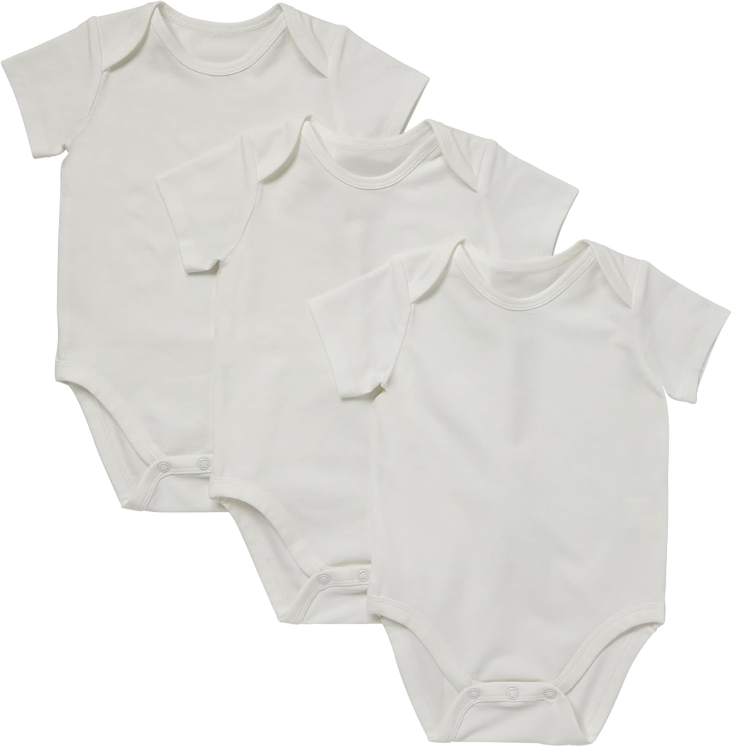 Hanes Unisex Baby Pure Comfort Short Sleeve Bodysuits, Infant Bodysuits, Boys & Girls, 3-pack