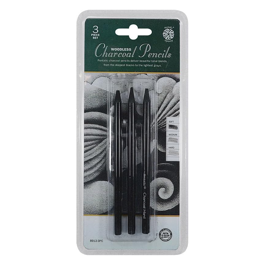 Pentalic Woodless Charcoal Pencils Hard miniatura 2