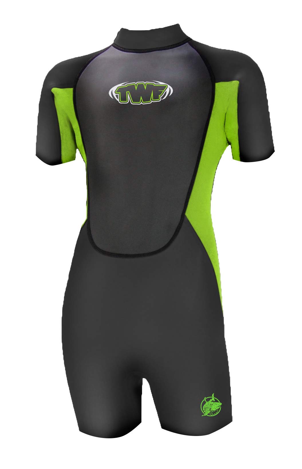 TWF Unisex-Youth XT4 Short Wetsuit, Green, K04