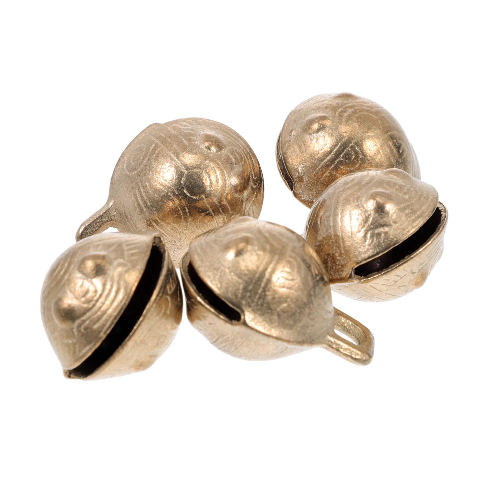 LIFKOME 5Pcs Copper Jingle Bells for Crafts Durable Hanging Decor Bell for Pet Accessories Christmas Ornaments and Creative Projects Lightweight Bell for Home and Garden