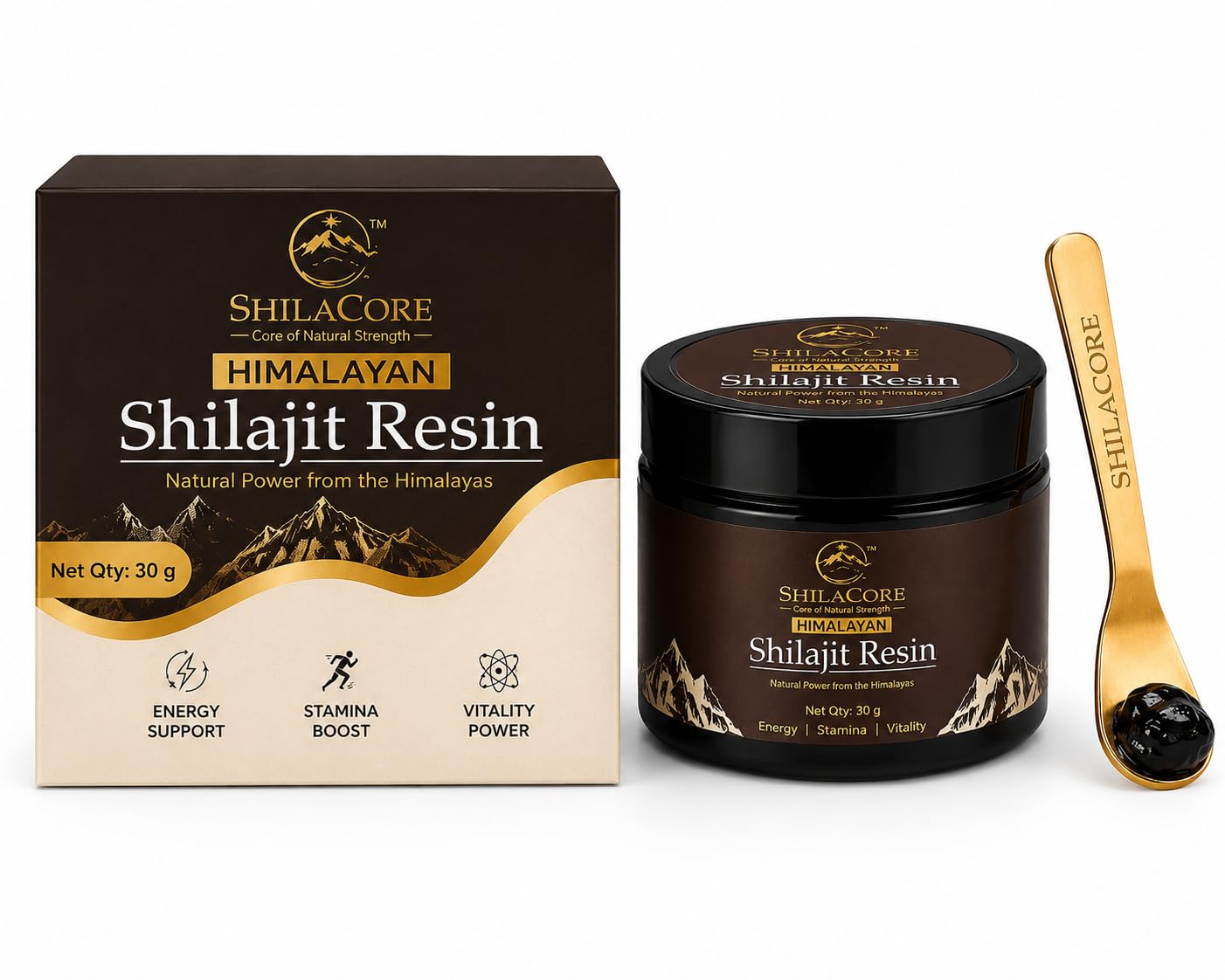 Himalayan Shilajit Resin, 100% Pure and Natural, Lab Tested, No Additives, Boosts Energy, Stamina, Vitality, 30g-image-37