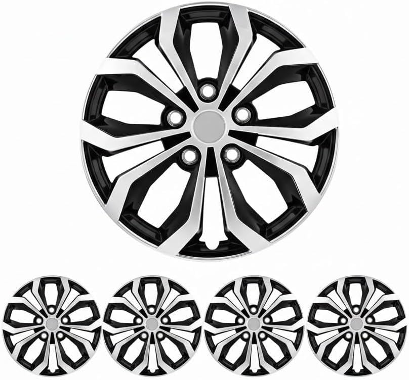 4PC Set 15" 16" & 17" Hubcaps Wheel Cover Universal fit Most of Cars (Spyder Performance Wheel Cover (Spyder Performance, 15 Inches)
