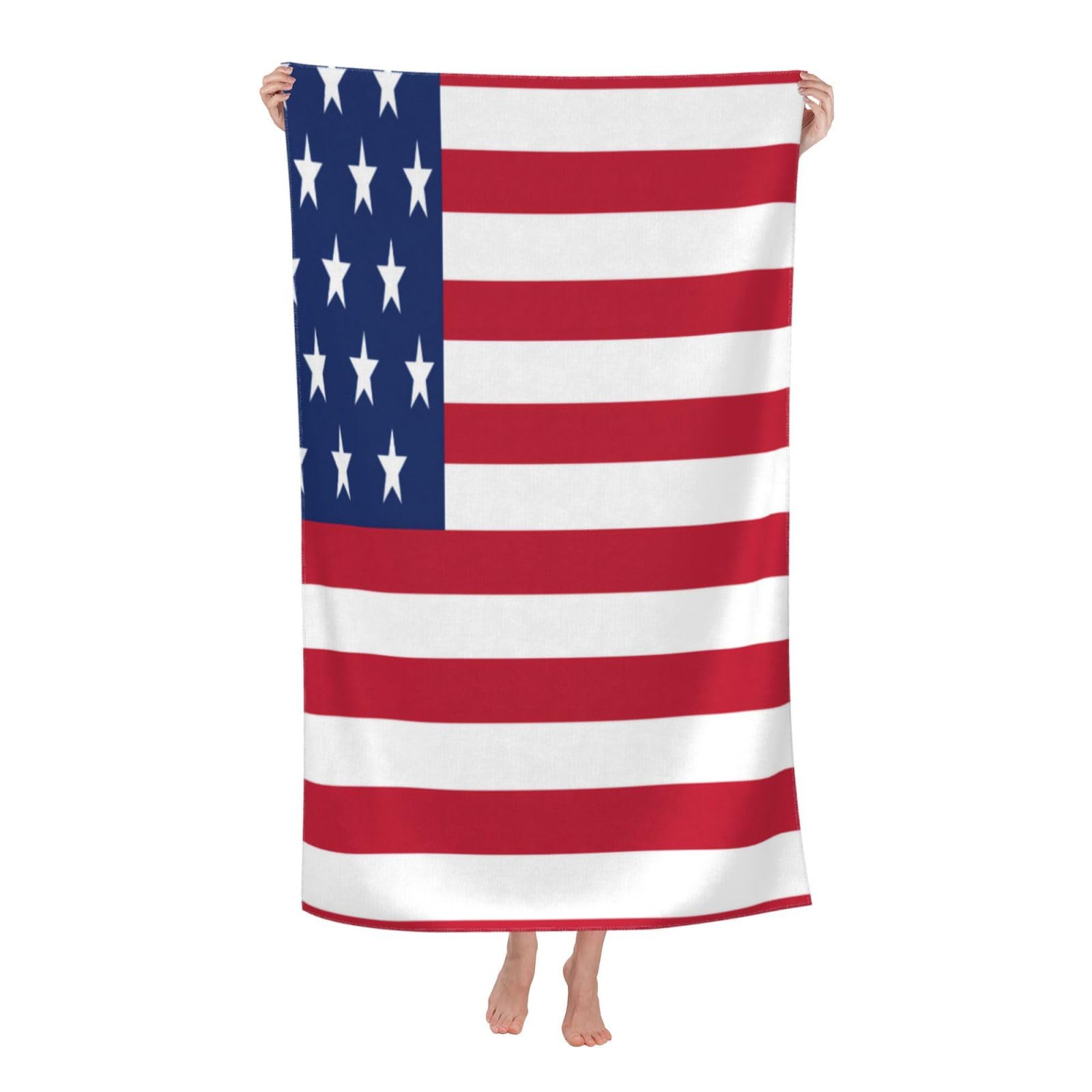 LSRCPD Beach Towels United Stated Flag Swim Swimming Yoga Bath For Men Women 80X130Cm